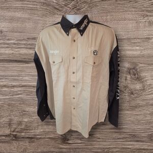 Wrangler Jack Daniels Rodeo Western Long Sleeve Button-Up Shirt Size XL